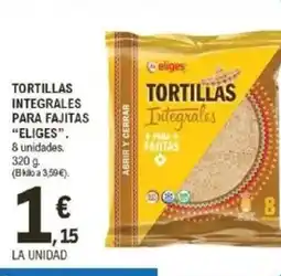 E.Leclerc IFA ELIGES Tortillas integrales para fajitas oferta