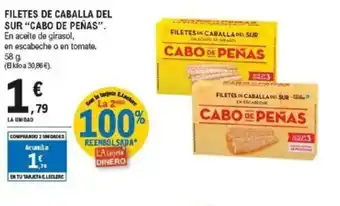 E.Leclerc "CABO DE PEÑAS" Filetes de caballa del sur oferta