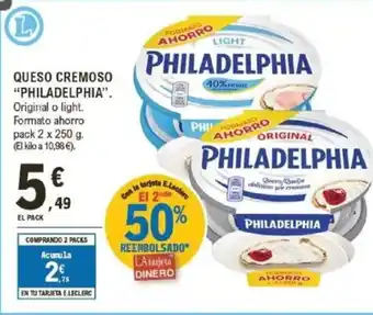 E.Leclerc PHILADELPHIA Queso cremoso oferta