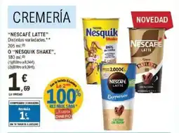 E.Leclerc Nescafé latte" o "nesquik shake" oferta