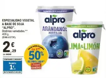 E.Leclerc ALPRO Especialidad vegetal a base de soja oferta