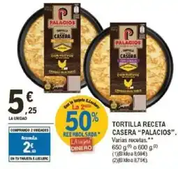 E.Leclerc "PALACIOS" Tortilla receta casera oferta