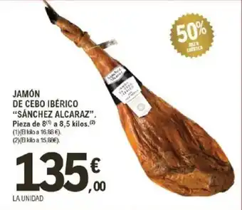 E.Leclerc "SÁNCHEZ ALCARAZ” Jamón de cebo ibérico oferta