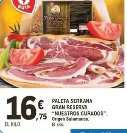 E.Leclerc Paleta serrana gran reserva "nuestros curados" oferta