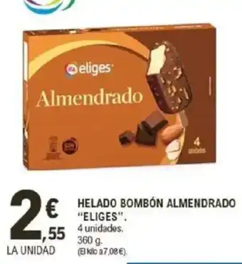 E.Leclerc IFA ELIGES Helado bombón almendrado oferta