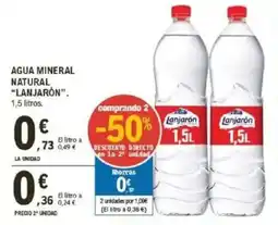 E.Leclerc “LANJARÓN" Agua mineral natural oferta