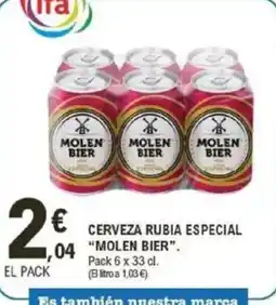 E.Leclerc "MOLEN BIER" Cerveza rubia especial oferta