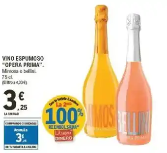 E.Leclerc "OPERA PRIMA" Vino espumoso oferta