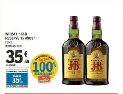 E.Leclerc J&B Whisky reserve 15 años". oferta