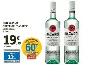 E.Leclerc "BACARDI" Ron blanco superior oferta
