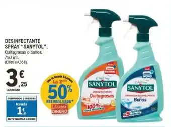E.Leclerc "SANYTOL" Desinfectante spray oferta