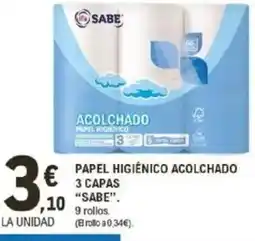 E.Leclerc IFA SABE Papel higiénico acolchado 3 capas oferta