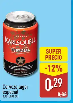 ALDI Cerveza lager especial oferta