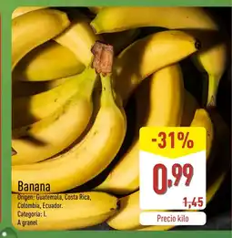 ALDI Banana oferta