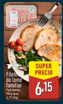 ALDI Filetes de lomo familiar oferta