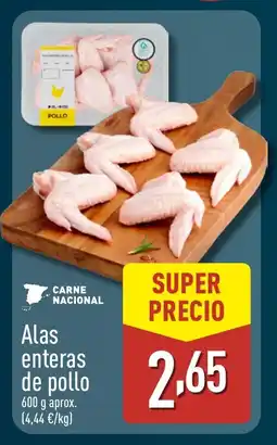 ALDI Alas enteras de pollo oferta