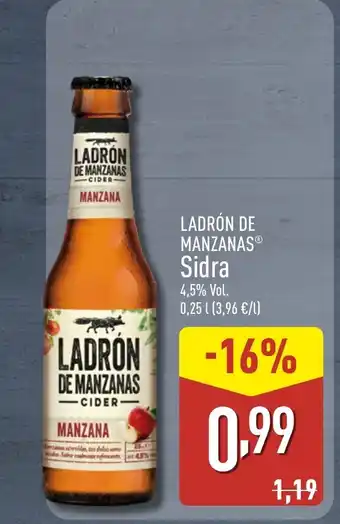 ALDI LADRÓN DE MANZANAS Sidra oferta