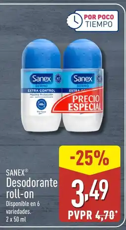 ALDI SANEX Desodorante roll-on oferta