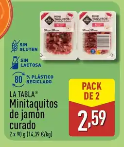 ALDI LA TABLA Minitaquitos de jamón curado oferta