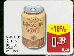 ALDI KARLSQUELL Cerveza tostada oferta