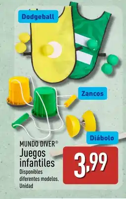 ALDI MUNDO DIVER Juegos infantiles oferta