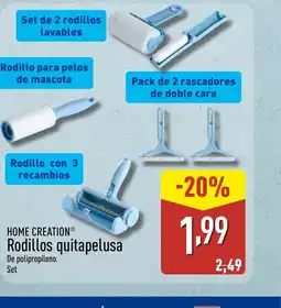 ALDI HOME CREATION Rodillos quitapelusa oferta