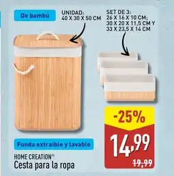 ALDI HOME CREATION Cesta para la ropa oferta