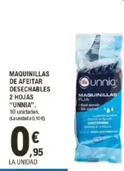 E.Leclerc IFA UNNIA Maquinillas de afeitar desechables 2 hojas oferta