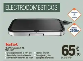 E.Leclerc TEFAL Plancha asar xl. cb631d10. oferta