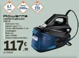E.Leclerc ROWENTA Centro planchado. vr8316. oferta