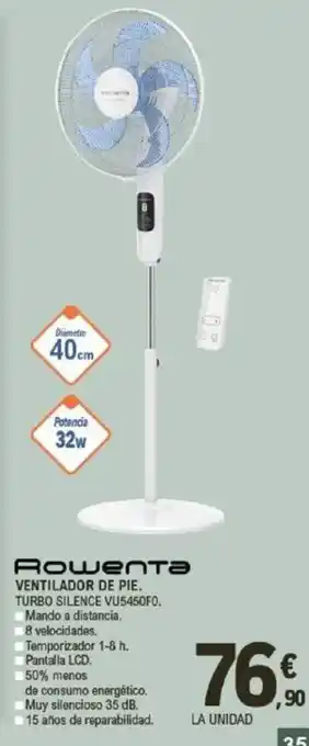 E.Leclerc ROWENTA Ventilador de pie. oferta