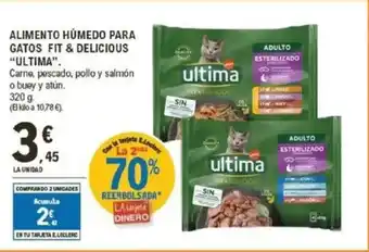E.Leclerc ULTIMA Alimento húmedo para gatos fit & delicious oferta