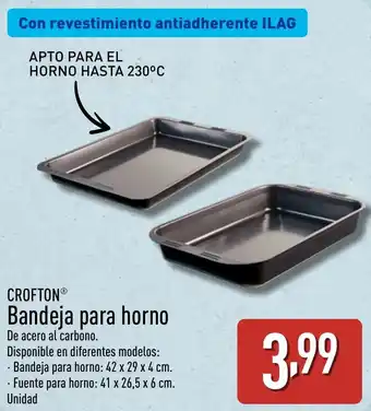 ALDI CROFTON Bandeja para horno oferta