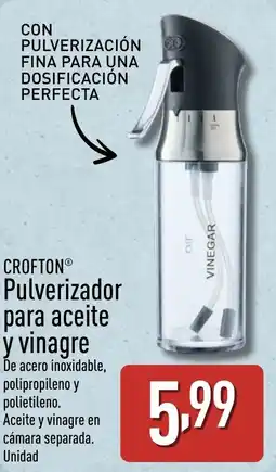 ALDI CROFTON Pulverizador para aceite y vinagre oferta