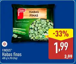 ALDI FINDUS Habas finas oferta
