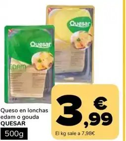 Supeco QUESAR Queso en lonchas edam o gouda oferta
