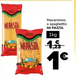 Supeco MI PASTA Macarrones o spaghettis oferta