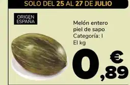 Supeco Melón entero piel de sapo oferta