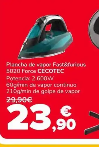 Supeco Plancha de vapor fast&furious 5020 force oferta