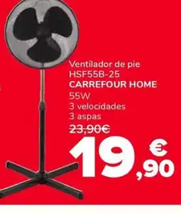 Supeco CARREFOUR HOME Ventilador de pie HSF55B-25 oferta