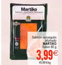 Plenus Supermercados MARTIKO Salmón noruegués afumado oferta