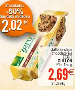 Plenus Supermercados ZERO GULLON Galletas chips chocolate s/a oferta