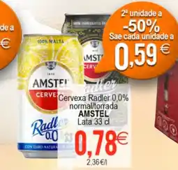 Plenus Supermercados AMSTEL Cervexa Radler 0,0% normal/torrada oferta