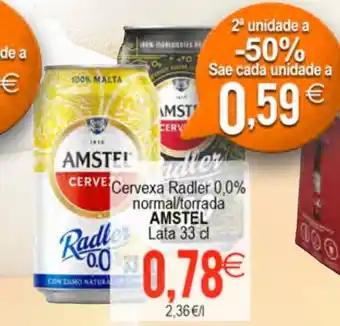 Plenus Supermercados AMSTEL Cervexa Radler 0,0% normal/torrada oferta