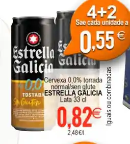 Plenus Supermercados ESTRELLA GALICIA Cervexa 0,0% torrada oferta