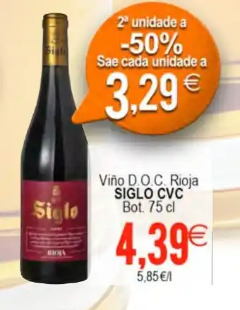 Plenus Supermercados SIGLO CVC Viño D.O.C. Rioja oferta