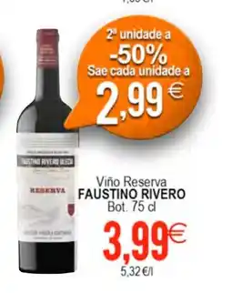 Plenus Supermercados FAUSTINO RIVERO Viño Reserva oferta