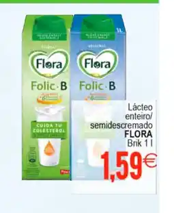 Plenus Supermercados FLORA Lácteo enteiro/ semidescremado oferta