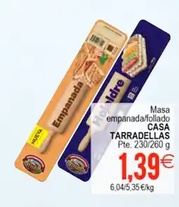 Plenus Supermercados CASA TARRADELLAS Masa empanada/follado oferta