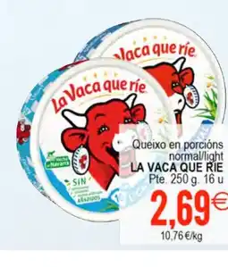 Plenus Supermercados LA VACA QUE RIE Queixo en porcións normal/light oferta